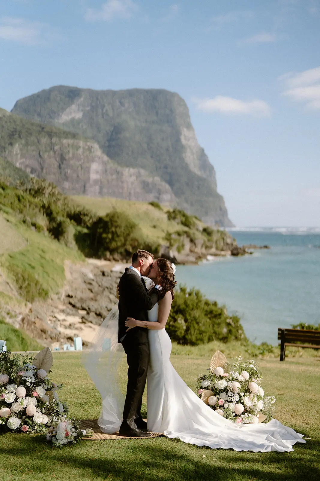 Mel and Brent's first kiss as a married couple, Lord Howe Island